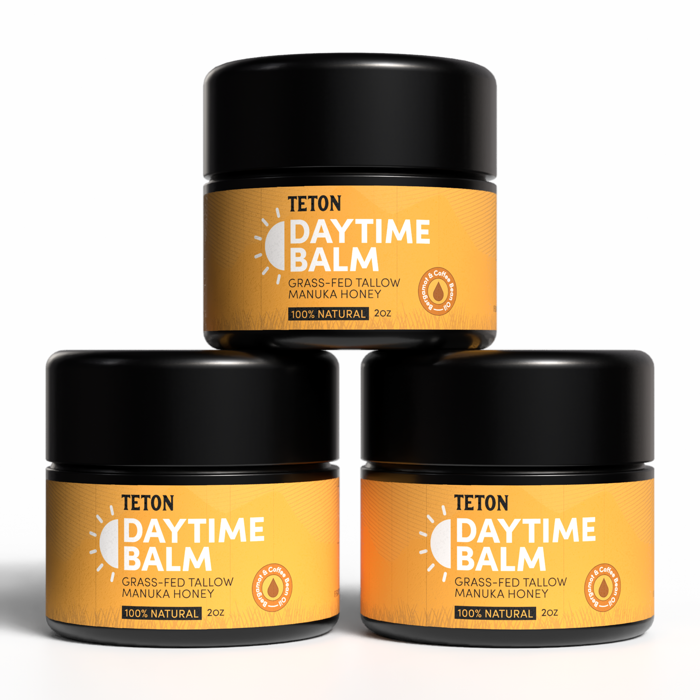 Tallow Balm Day Face Cream with Bergamot & Coffee Bean Oil to Rejuvenate Your Skin With Caffeine (50ml)