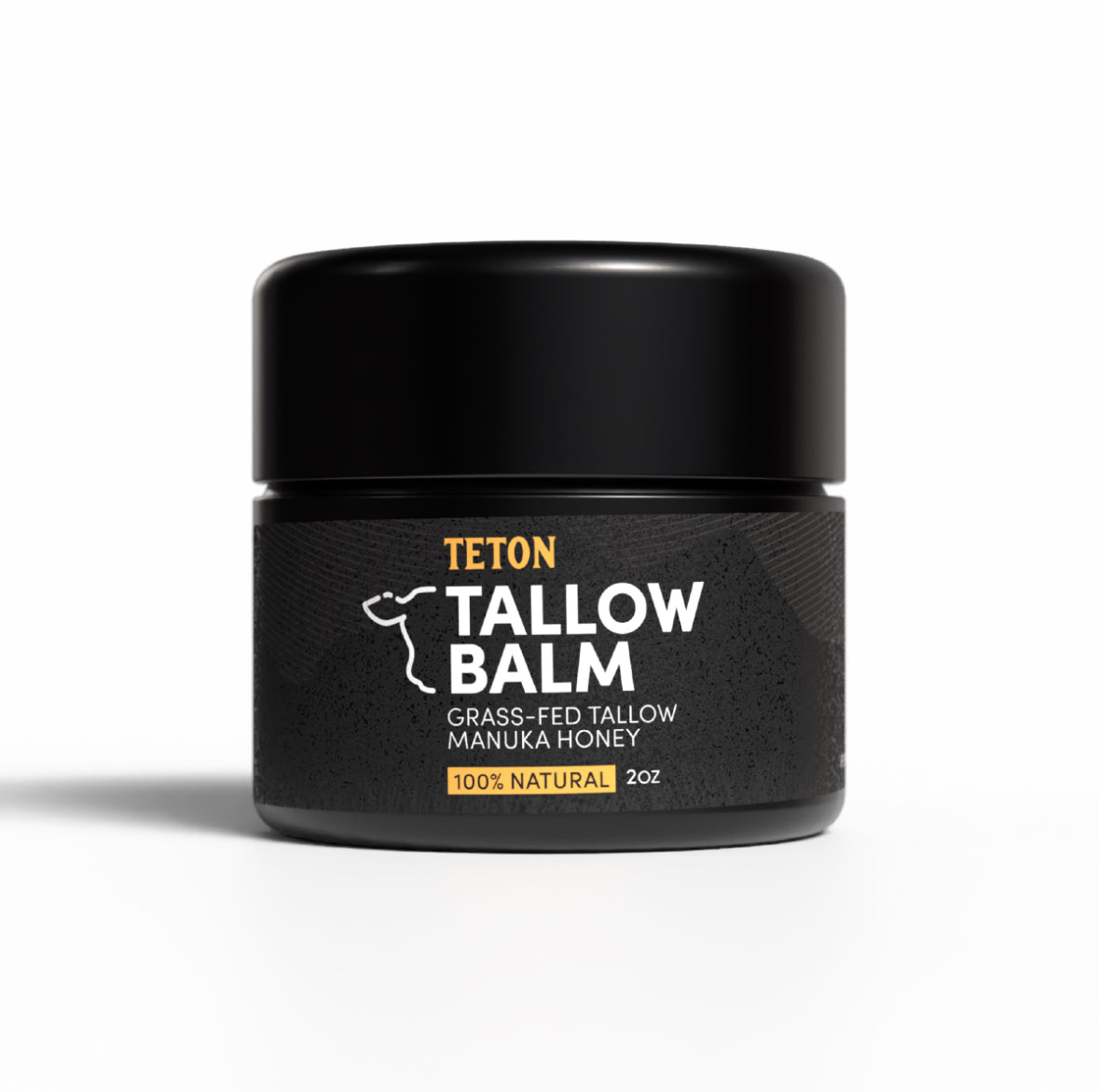 TETON Grass-Fed Tallow Balm - Deeply Restores Dry Skin - Olive Oil & Manuka Honey (50ml)