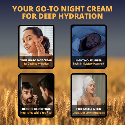 Teton Grass-Fed Tallow Night Cream – Hydrating Overnight Moisturizer with Chamomile & Lavender (50ml)
