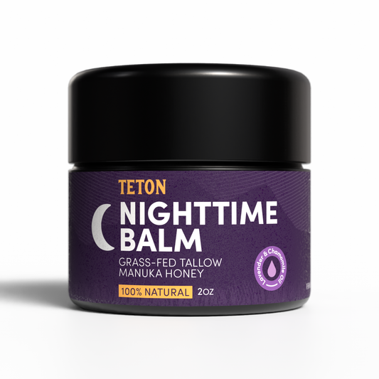 Teton Grass-Fed Tallow Night Cream – Hydrating Overnight Moisturizer with Chamomile & Lavender (50ml)